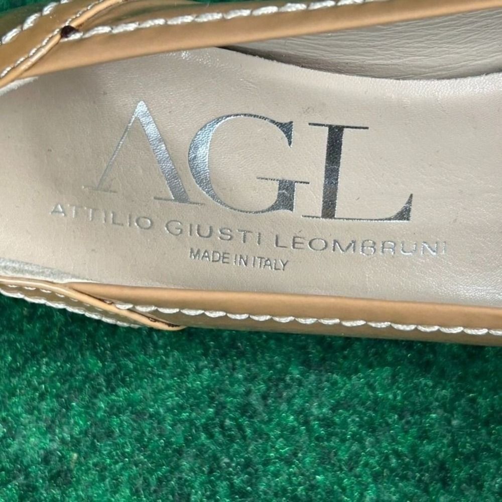 AGL Attilio Giusti‎ Leombruni Beige Leather Pump Heels Italy Made Women 8 (38) - Picture 10 of 12